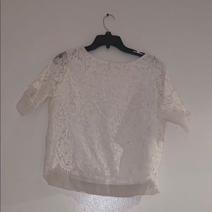 Lace Off White Blouse